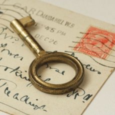 画像3: ドイツ アンティークキー 丸ヘッド鍵 約6.0cm (3)