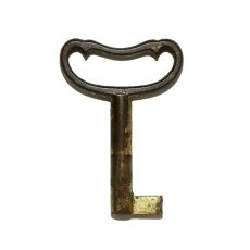画像1: ドイツ アンティークキー デザインヘッド古い鍵 約4.6cm (1)