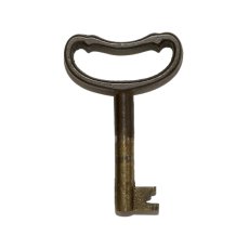画像1: ドイツ アンティークキー デザインヘッド古い鍵 約5.2cm (1)