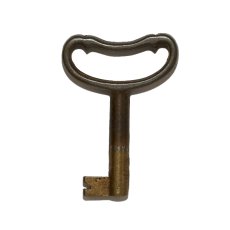 画像2: ドイツ アンティークキー デザインヘッド古い鍵 約4.8cm (2)