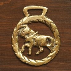 画像3: イギリス アンティーク真鍮 ホースブラス 馬具飾り  (3)