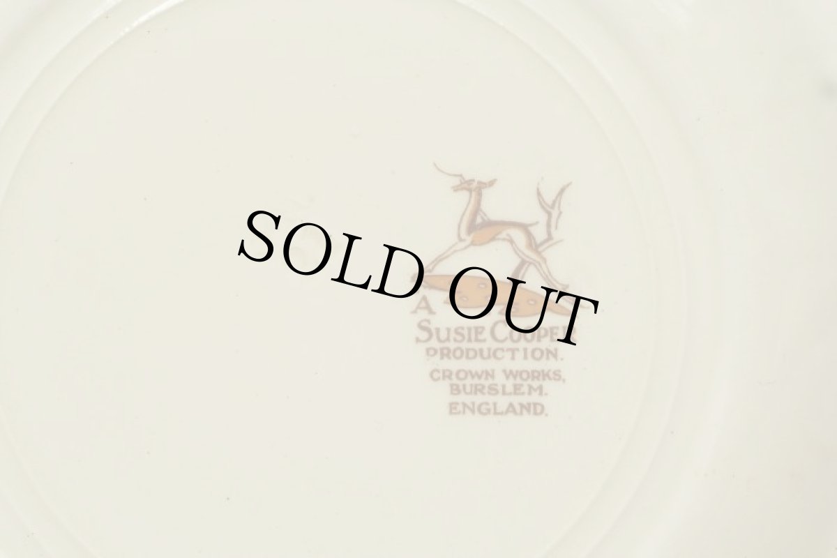 画像8: (在庫0/4)イギリス スージークーパー 1935年 スォンジースプレー フローラル ピンク ティーサイドプレート 中皿 17.5cm (8)