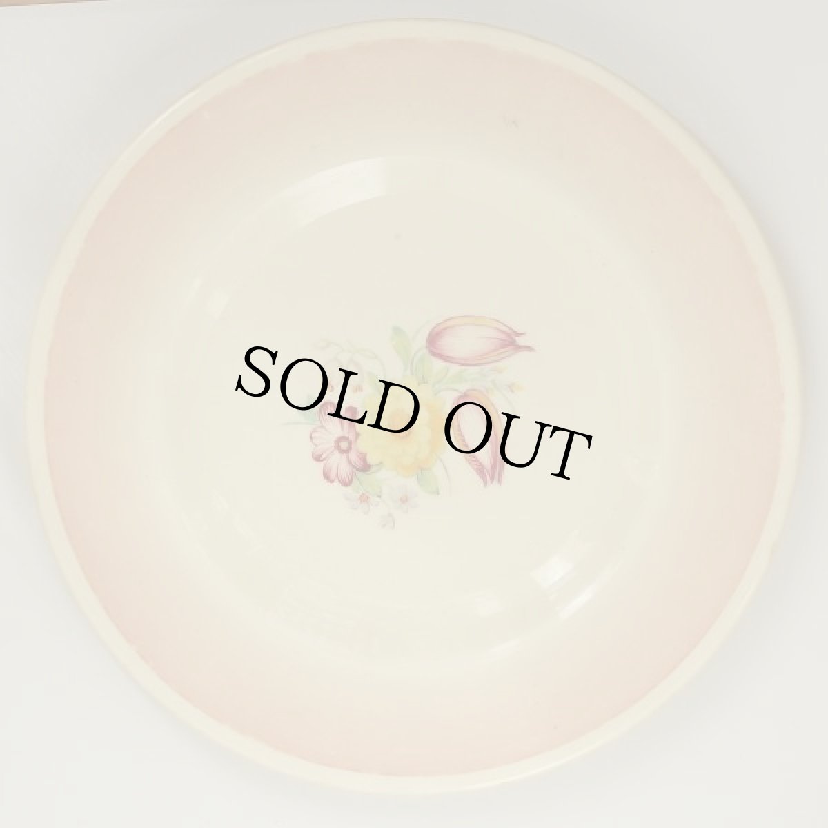 画像2: (在庫0/4)イギリス スージークーパー 1935年 スォンジースプレー フローラル ピンク ティーサイドプレート 中皿 17.5cm (2)