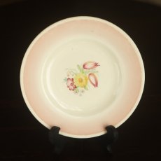 画像4: (在庫0/4)イギリス スージークーパー 1935年 スォンジースプレー フローラル ピンク ティーサイドプレート 中皿 17.5cm (4)