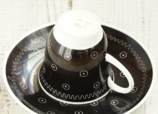 画像6: イギリス スージークーパー 1960-79年 ブラックの可愛いデミタスカップ＆ソーサー (6)