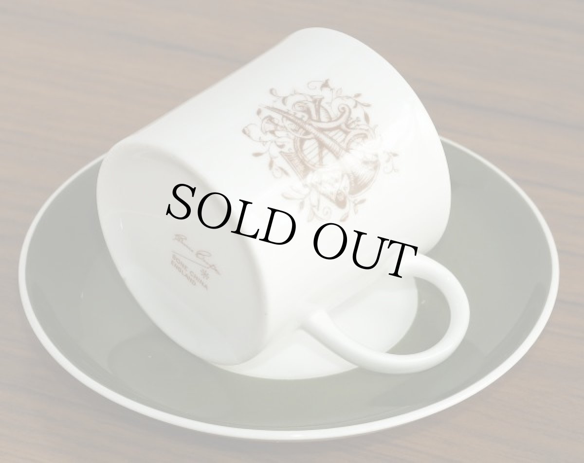 画像3: イギリス スージークーパー 1962年 メロディ モスグリーン カップ＆ソーサー (3)