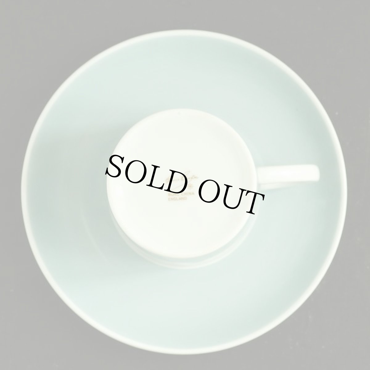 画像5: イギリス スージークーパー 1960年代 フラワーモチーフカップ＆ソーサー ペールブルー (5)