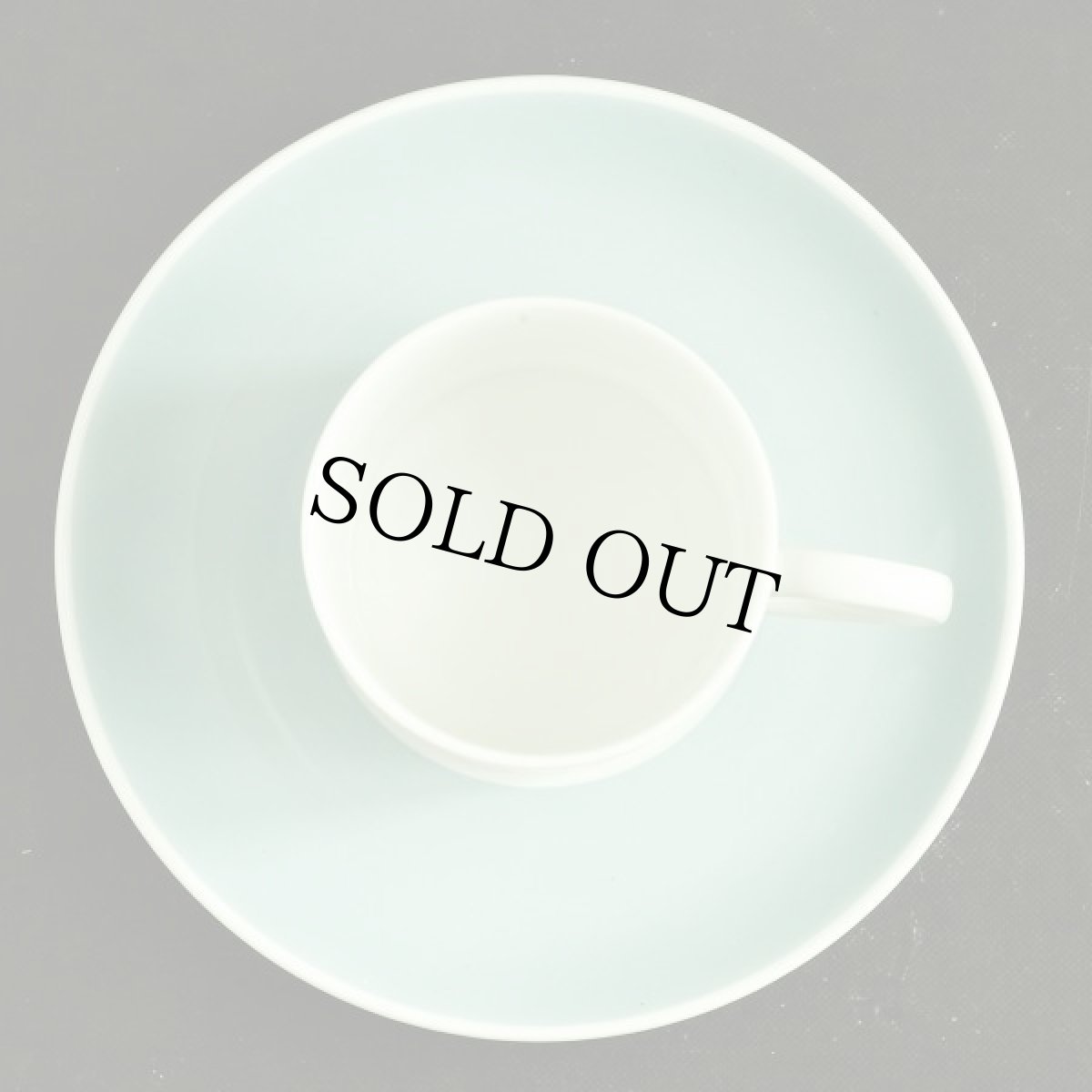 画像4: イギリス スージークーパー 1960年代 フラワーモチーフカップ＆ソーサー ペールブルー (4)