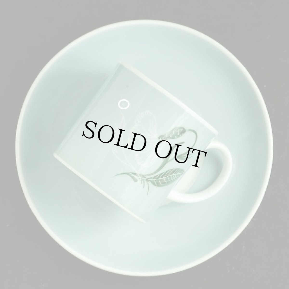 画像14: イギリス スージークーパー 1960年代 フラワーモチーフカップ＆ソーサー ペールブルー (14)