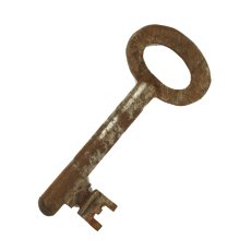 画像1: ドイツ アンティークキー 古い鍵 約7.1cm (1)