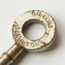 画像4: イギリス アンティークドアキー GIBBONS製古い鍵 刻印WB4/FF27 約7.9cm (4)