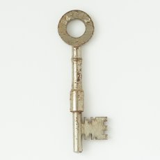 画像1: イギリス アンティークドアキー GIBBONS製古い鍵 刻印WB4/FF27 約7.9cm (1)