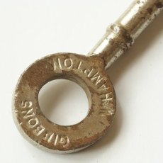画像4: イギリス アンティークドアキー GIBBONS製古い鍵 刻印WB4/FF32 約7.9cm (4)