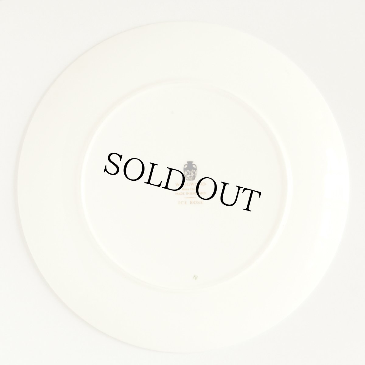 画像2: 在庫0/4イギリス ウェッジウッド 1962-1973年 ブレッド＆バタープレート アイスローズ N ICE ROSE 17.0cm (2)