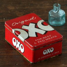 画像1: イギリス ヴィンテージ缶 OXO FOR BEEF & RED MEET（オクソ缶） (1)
