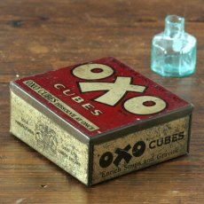 画像1: イギリス アンティーク缶 OXO CUBES（オクソ缶） (1)