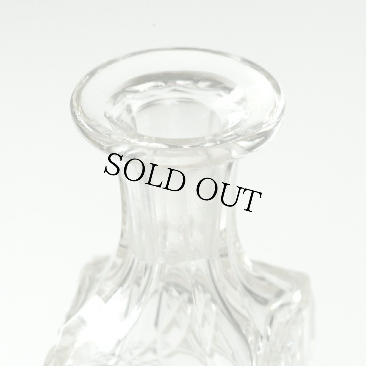 画像4: イギリス 1940-1970年代 アンティーク クリスタルガラスボトル(約16.8cm) (4)