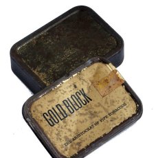 画像4: イギリス アンティーク缶 GOLD BLOCK タバコ缶 (4)