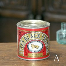 画像1: (在庫2)イギリス ヴィンテージ缶 LYLE'S BLACK TREACLE シロップ缶 (1)