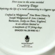 画像10: イギリス 1991 個別番号9196J ウェッジウッド Early Morning Milk' COUNTRY DAYS コレクタープレート 飾り皿 直径20.3cm (10)