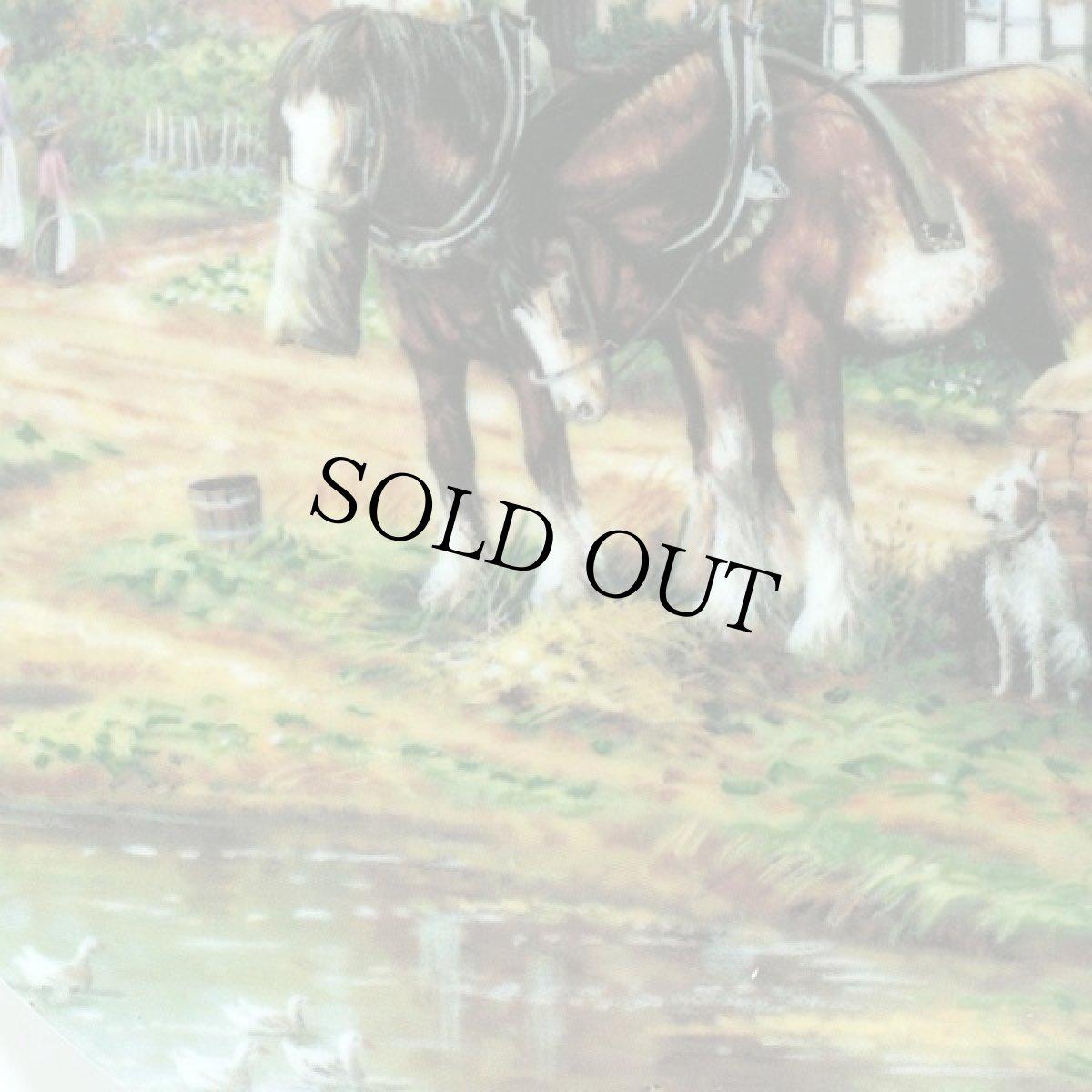 画像8: イギリス 1992 個別番号9375Ｄ ウェッジウッド Lunch Break' COUNTRY DAYS コレクタープレート 飾り皿 直径20.3cm (8)