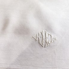 画像5: 〈イギリス〉5枚セットヴィンテージ KHJ 手刺繍 ナプキン ハンカチ ダマスク織 (5)