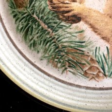 画像6: イギリス 1970-1980年代 パーベック陶器プレート りす Purbeck Pottery Wild Animals 約直径22.0cm (6)