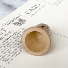 画像3: イギリス  英国木製シンブル 指貫 フクロウ (3)