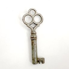画像3: アメリカ アンティークキー バレル型 古い鍵 Barrel Skeleton Key 約5.7cm EY6349 (3)