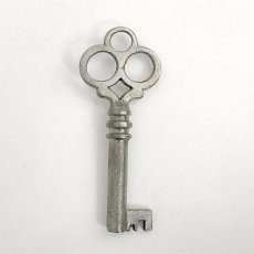 画像3: アメリカ アンティークキー バレル型 古い鍵 Barrel Skeleton Key 約5.7cm EY6350 (3)