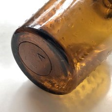 画像6: イギリス  アンティーク アンバーガラス ボトル LYSOL BOOTS ALL BRITISH(約12.0cm) (6)