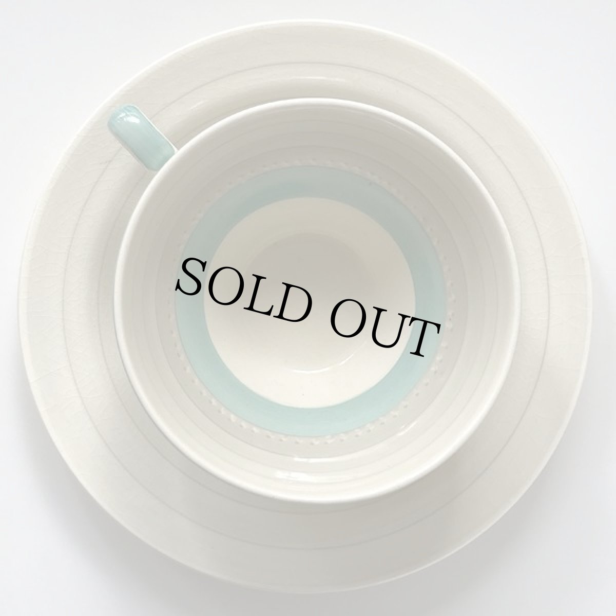 画像3: イギリス スージークーパー 1920-1939 (Art Deco)年代 ウエディングリング グリーン カップ＆ソーサー (3)