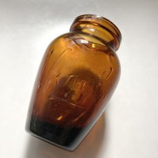 画像3: イギリス Virol ヴァイロール アンバーガラスボトル(約 高さ10.5cm) (3)