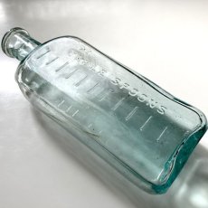 画像6: イギリス アンティーク TABLE SPOONS 可愛い淡い青緑のガラス瓶 (約高さ16.0cm) (6)