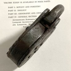画像9: イギリス アンティークパドロック 大きな古い南京錠 鍵付き 可愛いクマの形 (10.2cmX6.5cm) (9)