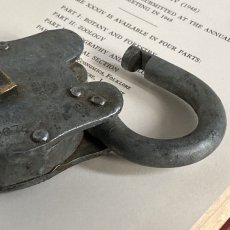 画像6: イギリス アンティークパドロック 古い南京錠 鍵付き 可愛いクマの形 ALIGARH (9.1cmX5.4cm) (6)