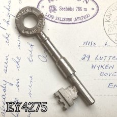 画像6: (在庫1/5)イギリス アンティークドアキー GIBBONS W.HAMPTON製古い鍵 約8cm  (6)