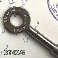画像11: (在庫1/5)イギリス アンティークドアキー GIBBONS W.HAMPTON製古い鍵 約8cm  (11)
