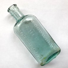 画像5: イギリス  アンティークガラス瓶 WOODWARD CHEMIST NOTTINGHAM (約 高さ15.0cm) (5)