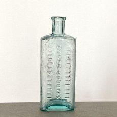 画像2: イギリス アンティーク TABLE SPOONS 古いインテリアガラス瓶 (約高さ 16.8cm) (2)