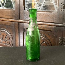 画像5: イギリス アンティークグリーンガラス瓶 古いガラスビン(約16.2cm) (5)