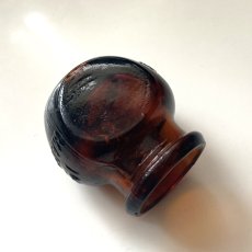 画像3: イギリス MARMITE 人気のアンバーカラー 1ozオンス アンティークガラス瓶 (高さ5.0cm)  (3)
