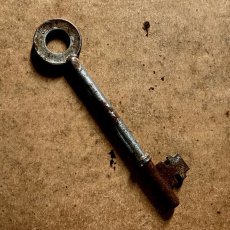 画像4: イギリス アンティークキー R15F UNION レトロ鍵 かぎ antique key アイアン雑貨 英国インテリア ヴィンテージ雑貨(約9.6cm) EY7619 (4)