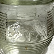 画像3: イギリス アンティークガラスビン リザーブポット 熊クマの保存瓶 (約7.3cm) (3)