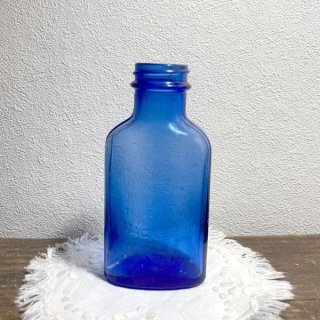 アンティークブルーガラスボトル | 英国アンティーク雑貨通販専門店