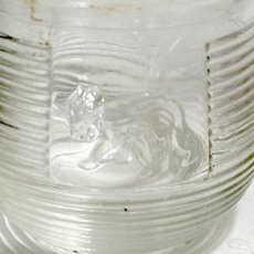 画像4: イギリス アンティークガラスビン リザーブポット 熊クマの保存瓶 (約7.3cm) (4)