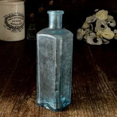 画像5: イギリス アンティークガラス瓶 TABLE SPOONS おしゃれなインテリア雑貨 英字 英語ロゴ (約高さ16.2cm) (5)