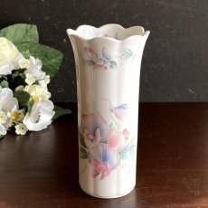 画像1: イギリス 1990s エインズレイ AYNSLEY LITTLE SWEETHEART リトルスイートハート 花瓶 フラワーベース(高さ14.7cm) (1)