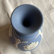 画像8: イギリス ウェッジウッド ジャスパーブルー 一輪挿し型 花瓶 WEDGWOOD BLUE VASE (8)