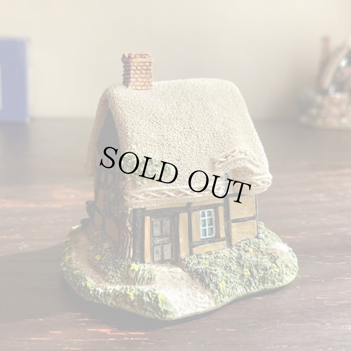 画像1: 英国カントリーコテージ 1990年 リリパットレーン Lilliput Lane 茅葺き屋根 バターカップコテージ Buttercup Cottage ミニチュア フィギュア (1)